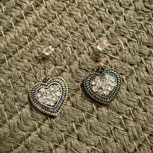 Jewel Kade Sparkling Silver Heart Earrings